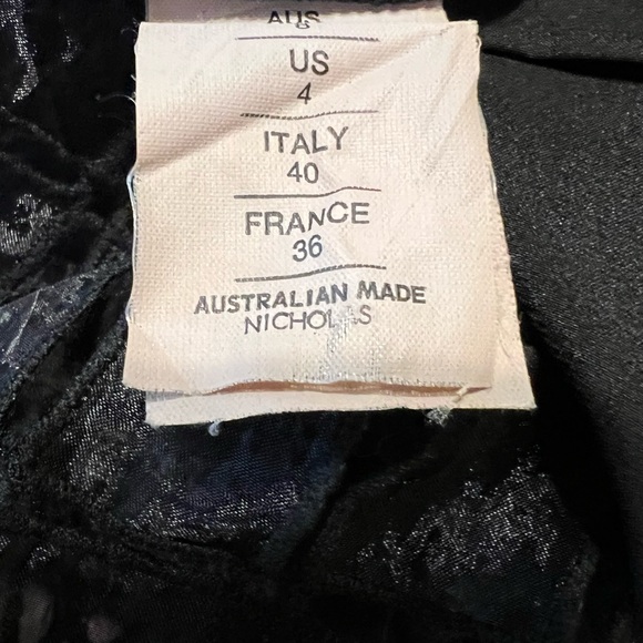 NICHOLAS Black Strapless Grid 'Window' Cocktail Dress - Picture 7 of 11